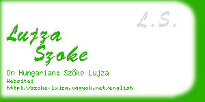 lujza szoke business card